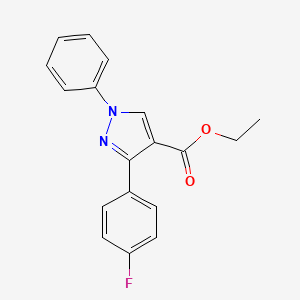 molecular formula C18H15FN2O2 B3942417 ethyl 3-(4-fluorophenyl)-1-phenyl-1H-pyrazole-4-carboxylate 
