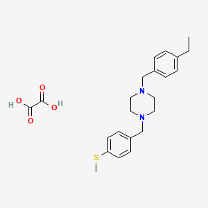 molecular formula C23H30N2O4S B3942419 1-(4-ethylbenzyl)-4-[4-(methylthio)benzyl]piperazine oxalate 