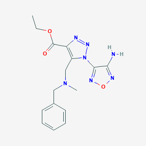 molecular formula C16H19N7O3 B394242 ethyl 1-(4-amino-1,2,5-oxadiazol-3-yl)-5-{[benzyl(methyl)amino]methyl}-1H-1,2,3-triazole-4-carboxylate 