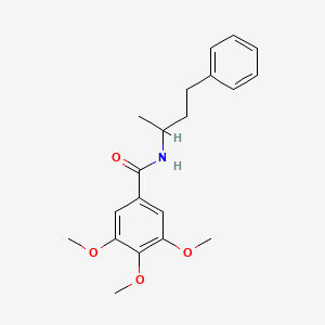 molecular formula C20H25NO4 B3942425 3,4,5-trimethoxy-N-(1-methyl-3-phenylpropyl)benzamide 