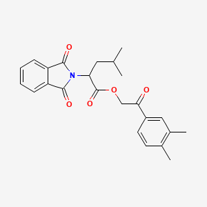molecular formula C24H25NO5 B3942430 2-(3,4-dimethylphenyl)-2-oxoethyl 2-(1,3-dioxo-1,3-dihydro-2H-isoindol-2-yl)-4-methylpentanoate 