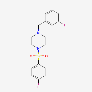 molecular formula C17H18F2N2O2S B3942433 1-(3-fluorobenzyl)-4-[(4-fluorophenyl)sulfonyl]piperazine 