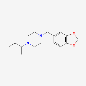 molecular formula C16H24N2O2 B3942440 1-(1,3-benzodioxol-5-ylmethyl)-4-sec-butylpiperazine 