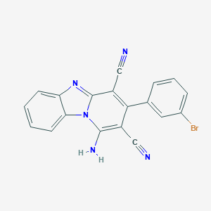 molecular formula C19H10BrN5 B394245 1-Amino-3-(3-bromophenyl)pyrido[1,2-a]benzimidazole-2,4-dicarbonitrile 