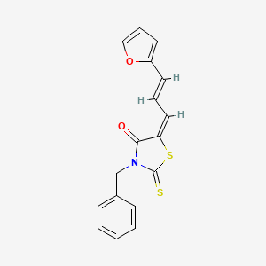 3-benzyl-5-[3-(2-furyl)-2-propen-1-ylidene]-2-thioxo-1,3-thiazolidin-4-one