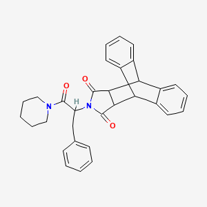 molecular formula C32H30N2O3 B3942466 17-[1-benzyl-2-oxo-2-(1-piperidinyl)ethyl]-17-azapentacyclo[6.6.5.0~2,7~.0~9,14~.0~15,19~]nonadeca-2,4,6,9,11,13-hexaene-16,18-dione CAS No. 485397-48-6