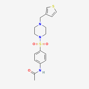 molecular formula C17H21N3O3S2 B3942473 N-(4-{[4-(3-thienylmethyl)-1-piperazinyl]sulfonyl}phenyl)acetamide 