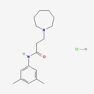 molecular formula C17H27ClN2O B3942480 3-(1-azepanyl)-N-(3,5-dimethylphenyl)propanamide hydrochloride 