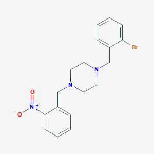 molecular formula C18H20BrN3O2 B3942492 1-(2-bromobenzyl)-4-(2-nitrobenzyl)piperazine 