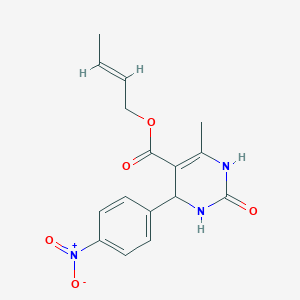 molecular formula C16H17N3O5 B394250 2-Butenyl 4-{4-nitrophenyl}-6-methyl-2-oxo-1,2,3,4-tetrahydro-5-pyrimidinecarboxylate 