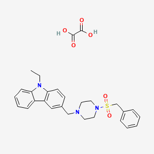 molecular formula C28H31N3O6S B3942504 3-{[4-(benzylsulfonyl)-1-piperazinyl]methyl}-9-ethyl-9H-carbazole oxalate 
