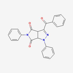 molecular formula C24H17N3O3 B3942507 3-benzoyl-1,5-diphenyl-3a,6a-dihydropyrrolo[3,4-c]pyrazole-4,6(1H,5H)-dione 