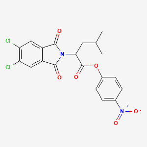 molecular formula C20H16Cl2N2O6 B3942518 4-nitrophenyl 2-(5,6-dichloro-1,3-dioxo-1,3-dihydro-2H-isoindol-2-yl)-4-methylpentanoate 