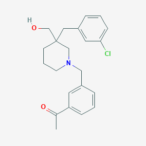 1-(3-{[3-(3-chlorobenzyl)-3-(hydroxymethyl)-1-piperidinyl]methyl}phenyl)ethanone