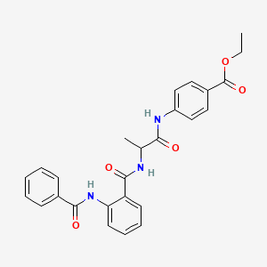 molecular formula C26H25N3O5 B3942550 ethyl 4-({N-[2-(benzoylamino)benzoyl]alanyl}amino)benzoate 
