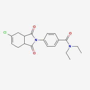 molecular formula C19H21ClN2O3 B3942566 4-(5-chloro-1,3-dioxo-1,3,3a,4,7,7a-hexahydro-2H-isoindol-2-yl)-N,N-diethylbenzamide 