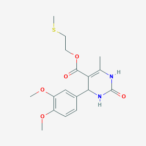 2-(Methylsulfanyl)ethyl 4-(3,4-dimethoxyphenyl)-6-methyl-2-oxo-1,2,3,4-tetrahydro-5-pyrimidinecarboxylate