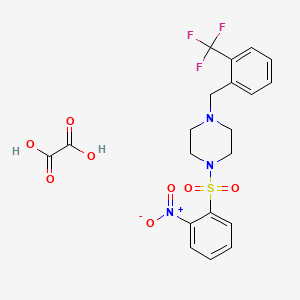 molecular formula C20H20F3N3O8S B3942577 1-[(2-nitrophenyl)sulfonyl]-4-[2-(trifluoromethyl)benzyl]piperazine oxalate 