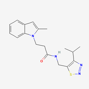 N-[(4-isopropyl-1,2,3-thiadiazol-5-yl)methyl]-3-(2-methyl-1H-indol-1-yl)propanamide