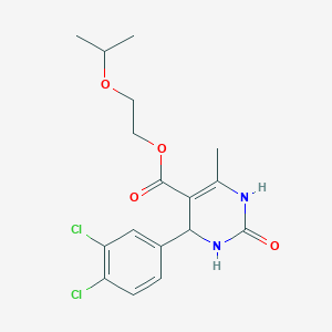 molecular formula C17H20Cl2N2O4 B394262 2-Isopropoxyethyl 4-(3,4-dichlorophenyl)-6-methyl-2-oxo-1,2,3,4-tetrahydro-5-pyrimidinecarboxylate 