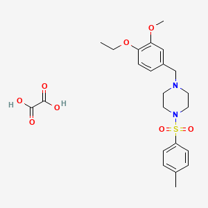 molecular formula C23H30N2O8S B3942624 1-[(4-Ethoxy-3-methoxyphenyl)methyl]-4-(4-methylphenyl)sulfonylpiperazine;oxalic acid 