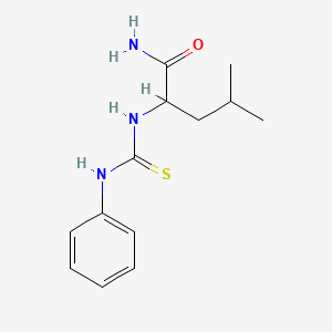 molecular formula C13H19N3OS B3942629 4-Methyl-2-(phenylcarbamothioylamino)pentanamide 