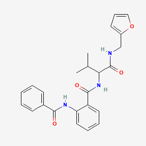 2-benzamido-N-[1-(furan-2-ylmethylamino)-3-methyl-1-oxobutan-2-yl]benzamide