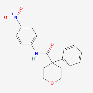 molecular formula C18H18N2O4 B3942651 N-(4-nitrophenyl)-4-phenyltetrahydro-2H-pyran-4-carboxamide 