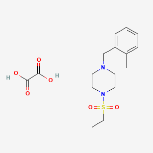 molecular formula C16H24N2O6S B3942657 1-(ethylsulfonyl)-4-(2-methylbenzyl)piperazine oxalate 