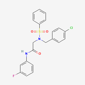 N~2~-(4-chlorobenzyl)-N-(3-fluorophenyl)-N~2~-(phenylsulfonyl)glycinamide