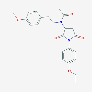 N-[1-(4-ethoxyphenyl)-2,5-dioxopyrrolidin-3-yl]-N-[2-(4-methoxyphenyl)ethyl]acetamide
