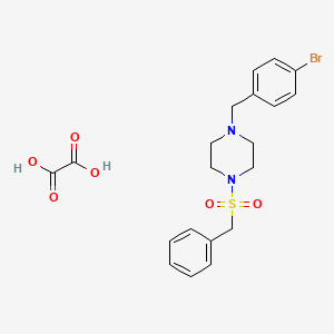 1-Benzylsulfonyl-4-[(4-bromophenyl)methyl]piperazine;oxalic acid