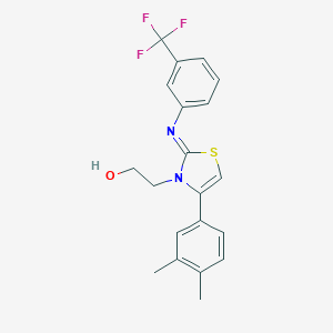 2-(4-(3,4-dimethylphenyl)-2-{[3-(trifluoromethyl)phenyl]imino}-1,3-thiazol-3(2H)-yl)ethanol