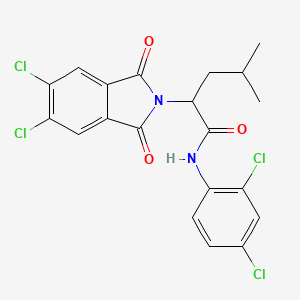 2-(5,6-dichloro-1,3-dioxoisoindol-2-yl)-N-(2,4-dichlorophenyl)-4-methylpentanamide