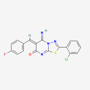 2-(2-chlorophenyl)-6-(4-fluorobenzylidene)-5-imino-5,6-dihydro-7H-[1,3,4]thiadiazolo[3,2-a]pyrimidin-7-one