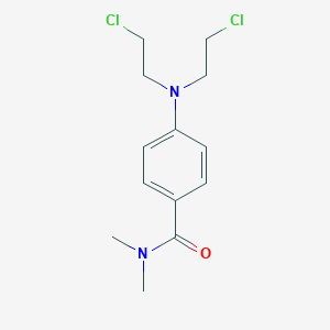 molecular formula C13H18Cl2N2O B039427 Benzamide, 4-(bis(2-chloroethyl)amino)-N,N-dimethyl- CAS No. 122567-50-4