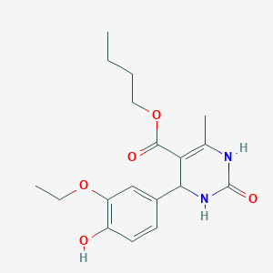 molecular formula C18H24N2O5 B394270 Butyl 4-(3-ethoxy-4-hydroxyphenyl)-6-methyl-2-oxo-1,2,3,4-tetrahydro-5-pyrimidinecarboxylate 