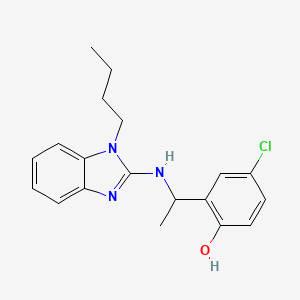 molecular formula C19H22ClN3O B3942707 2-{1-[(1-butyl-1H-benzimidazol-2-yl)amino]ethyl}-4-chlorophenol 