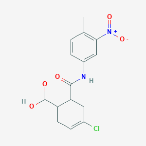 molecular formula C15H15ClN2O5 B3942720 4-chloro-6-[(4-methyl-3-nitrophenyl)carbamoyl]cyclohex-3-ene-1-carboxylic acid 