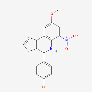 4-(4-Bromophenyl)-8-methoxy-6-nitro-3H,3AH,4H,5H,9BH-cyclopenta[C]quinoline