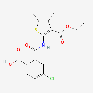 4-Chloro-6-[(3-ethoxycarbonyl-4,5-dimethylthiophen-2-yl)carbamoyl]cyclohex-3-ene-1-carboxylic acid