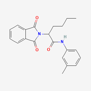 2-(1,3-dioxo-1,3-dihydro-2H-isoindol-2-yl)-N-(3-methylphenyl)hexanamide