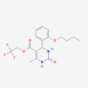molecular formula C18H21F3N2O4 B394276 2,2,2-Trifluoroethyl 4-(2-butoxyphenyl)-6-methyl-2-oxo-1,2,3,4-tetrahydro-5-pyrimidinecarboxylate 