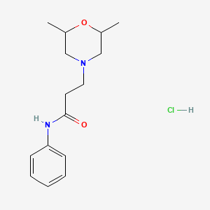 molecular formula C15H23ClN2O2 B3942765 3-(2,6-dimethylmorpholin-4-yl)-N-phenylpropanamide;hydrochloride 