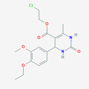 2-Chloroethyl 4-(4-ethoxy-3-methoxyphenyl)-6-methyl-2-oxo-1,2,3,4-tetrahydro-5-pyrimidinecarboxylate