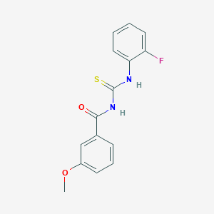 molecular formula C15H13FN2O2S B3942772 N-[(2-fluorophenyl)carbamothioyl]-3-methoxybenzamide CAS No. 428841-23-0