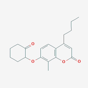 4-butyl-8-methyl-7-[(2-oxocyclohexyl)oxy]-2H-chromen-2-one