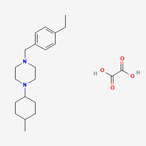 1-[(4-Ethylphenyl)methyl]-4-(4-methylcyclohexyl)piperazine;oxalic acid