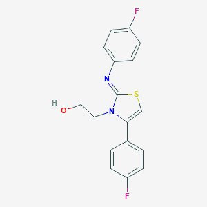 molecular formula C17H14F2N2OS B394279 2-(4-(4-fluorophenyl)-2-[(4-fluorophenyl)imino]-1,3-thiazol-3(2H)-yl)ethanol 