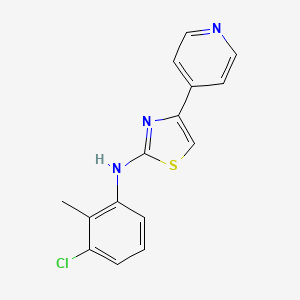 molecular formula C15H12ClN3S B3942791 N-(3-chloro-2-methylphenyl)-4-pyridin-4-yl-1,3-thiazol-2-amine 